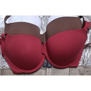 Amazon Essentials 34D Bra Set 2 Pack Red Brown Convertible Strap New With Tags